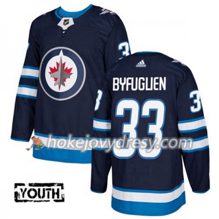 Dětské Hokejový Dres Winnipeg Jets Dustin Byfuglien 33 Adidas 2017-2018 Modrá Authentic